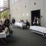 2009年の関東新人歓迎会の受け付けの様子